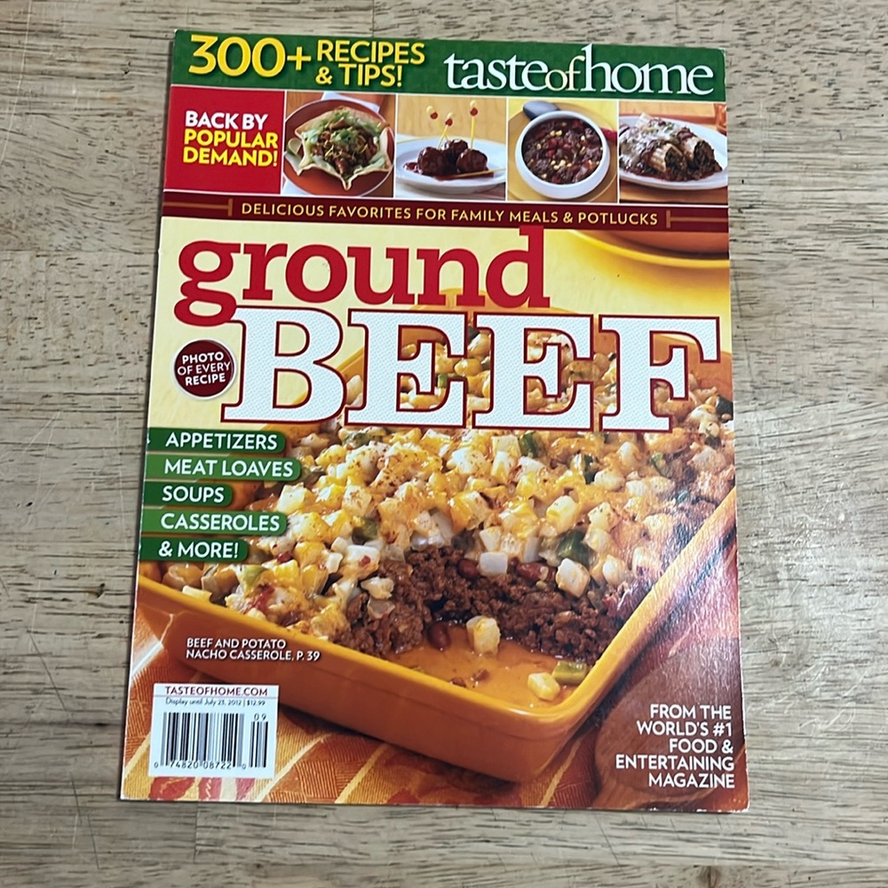 Taste of Home Ground Beef Special Publication Magazine 2012